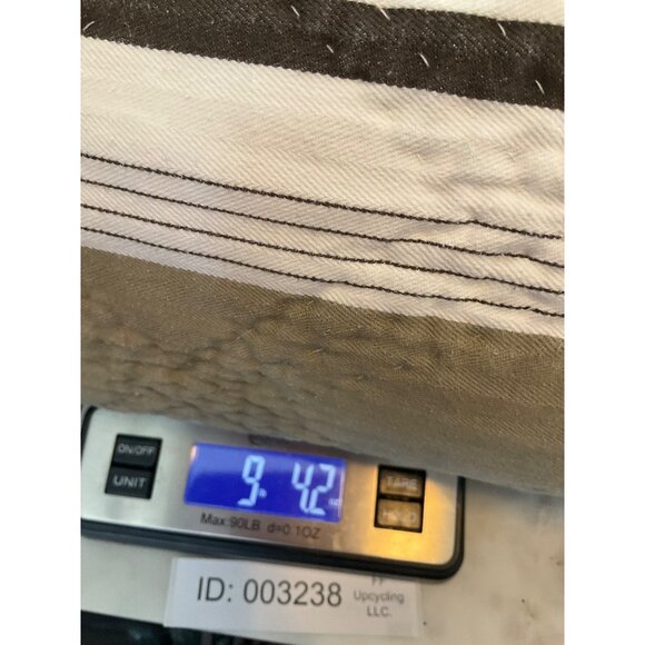 Restoration Hardware Duvet Cover Reversible Quilted King beige striped Cotton - Picture 9 of 10